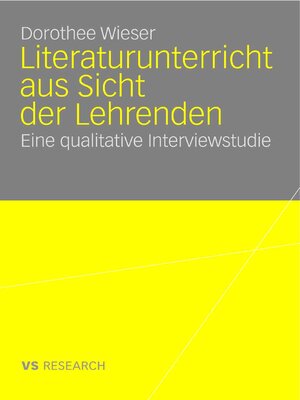 cover image of Literaturunterricht aus Sicht der Lehrenden